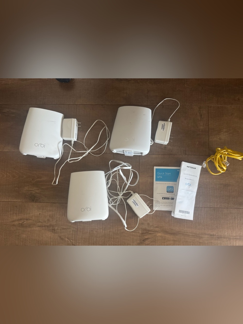 netgear Orbi Mesh WiFi Router and Satellites in White